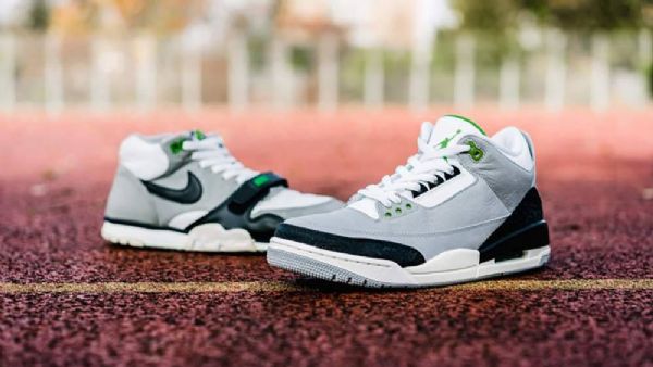 Nike Air Jordan 3 Chlorophyll Tinker Kengät Miehille Harmaa