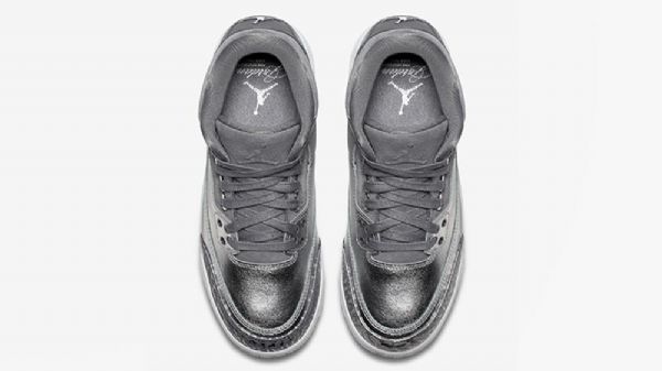 Nike Air Jordan 3 Gs Kromikengät Miehille Hopea