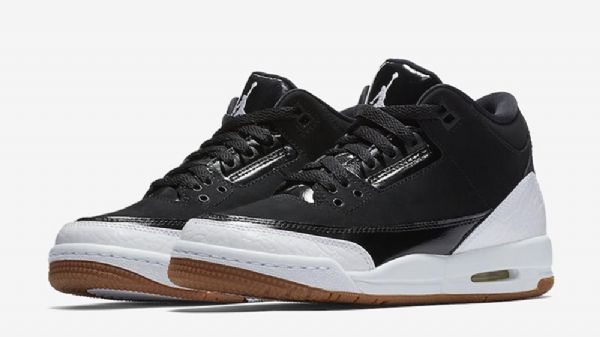 Nike Air Jordan 3 Gs Miesten Kengät Mustavalkoinen