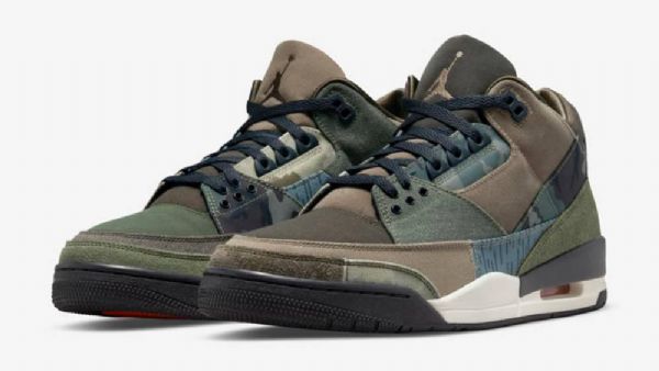 Nike Air Jordan 3 Kengät Miehille Naamiointi Vihreä Ruskea