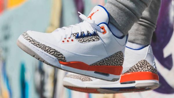 Nike Air Jordan 3 Knicks Kengät Miehille Oranssinsininen