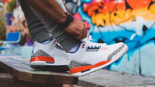 Nike Air Jordan 3 Knicks Kengät Miehille Oranssinsininen