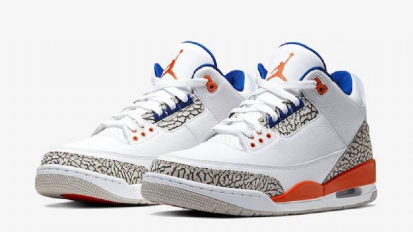Nike Air Jordan 3 Knicks Kengät Miehille Oranssinsininen