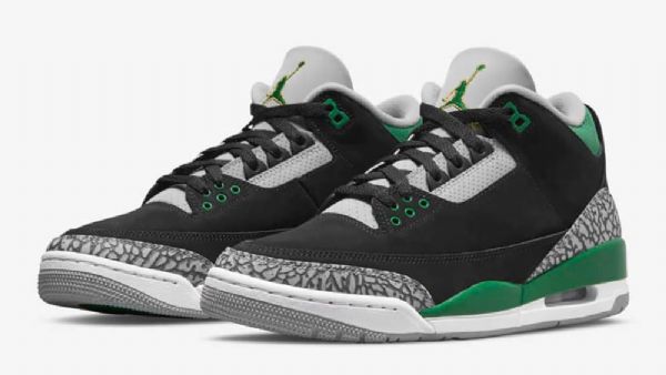 Nike Air Jordan 3 Mäntykengät Miehille Musta Vihreä