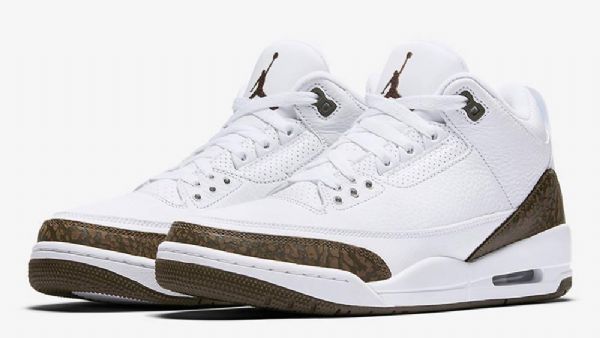 Nike Air Jordan 3 Mokka Kengät Miehille Valkoiset