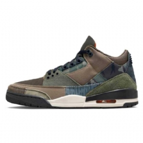 Nike Air Jordan 3 Naisten Kengät Naamiointi Vihreä Ruskea