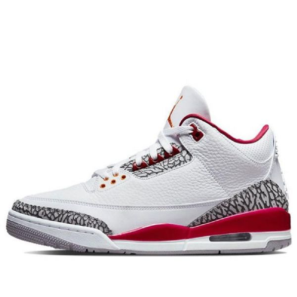 Nike Air Jordan 3 Retro Cardinal Koripallokengät Miehille Valkoinen Punainen