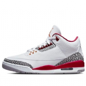 Nike Air Jordan 3 Retro Cardinal Koripallokengät Miehille Valkoinen Punainen