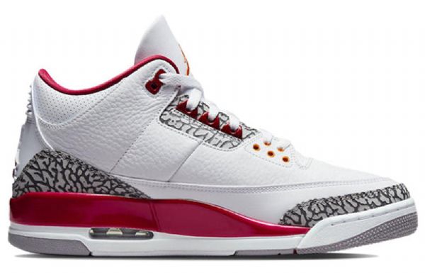 Nike Air Jordan 3 Retro Cardinal Koripallokengät Miehille Valkoinen Punainen
