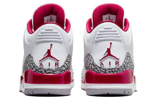 Nike Air Jordan 3 Retro Cardinal Koripallokengät Miehille Valkoinen Punainen