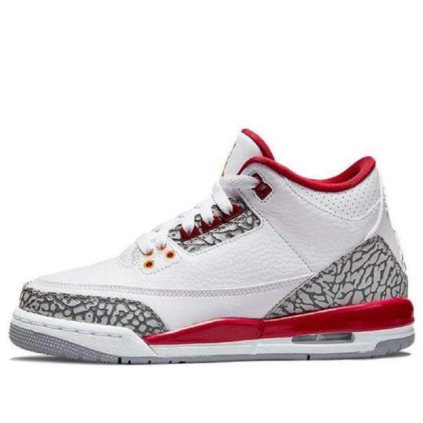 Nike Air Jordan 3 Retro Gs Koripallokengät Miehille Valkoinen Punainen