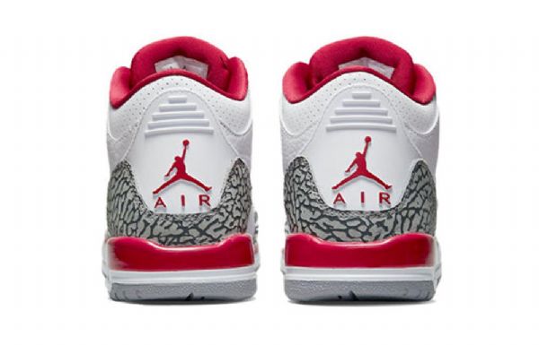 Nike Air Jordan 3 Retro Gs Koripallokengät Miehille Valkoinen Punainen