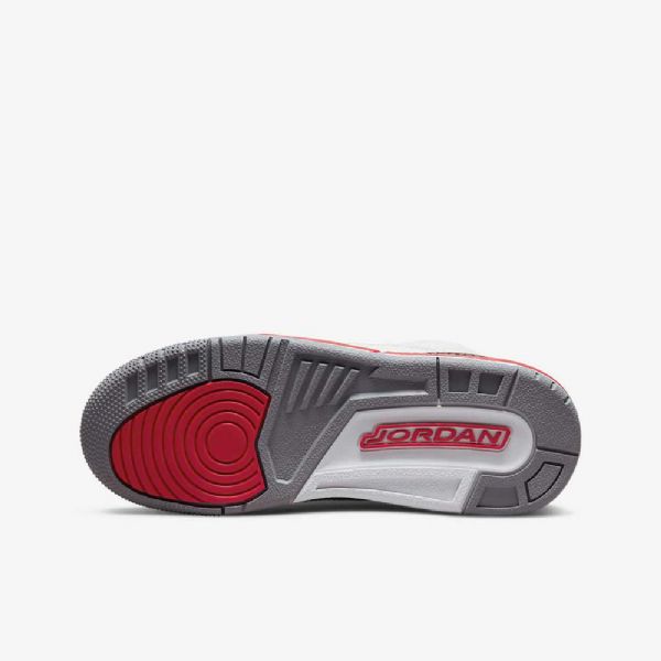 Nike Air Jordan 3 Retro-kengät Lapsille Valkoinen Musta Harmaa Punainen