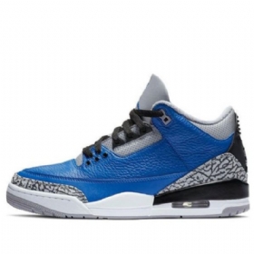 Nike Air Jordan 3 Retro Koripallokengät Miehille Musta Sininen
