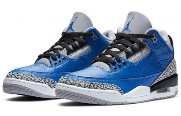 Nike Air Jordan 3 Retro Koripallokengät Miehille Musta Sininen
