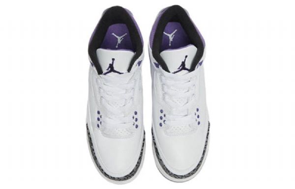 Nike Air Jordan 3 Retro Koripallokengät Miehille Musta Valkoinen Purppura