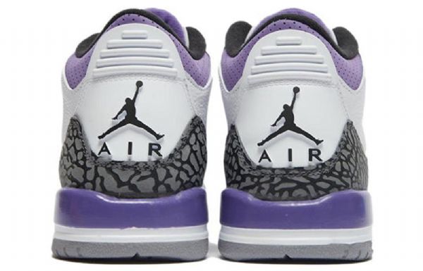 Nike Air Jordan 3 Retro Koripallokengät Miehille Musta Valkoinen Purppura