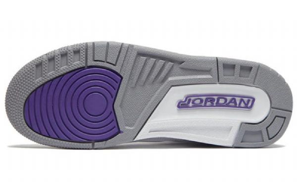Nike Air Jordan 3 Retro Koripallokengät Miehille Musta Valkoinen Purppura