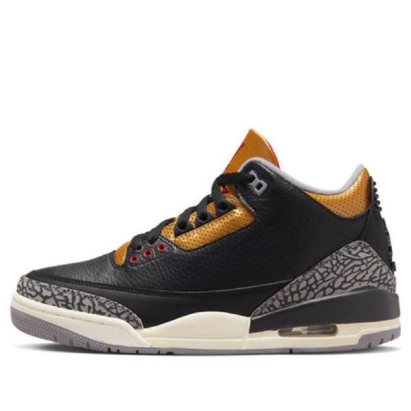 Nike Air Jordan 3 Retro Koripallokengät Naisille Musta Kulta