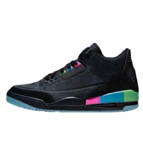 Nike Air Jordan 3 Retro Quai 54 Kengät Miehille Musta Monivärinen