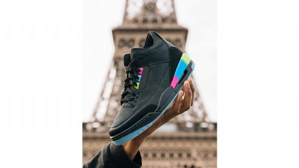 Nike Air Jordan 3 Retro Quai 54 Kengät Miehille Musta Monivärinen
