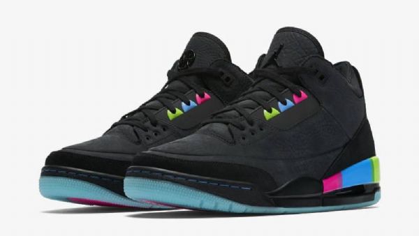Nike Air Jordan 3 Retro Quai 54 Kengät Miehille Musta Monivärinen