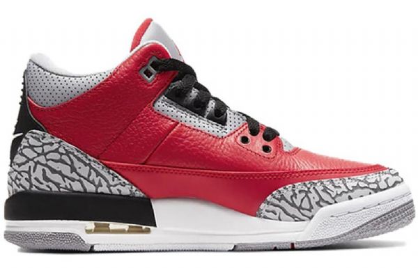 Nike Air Jordan 3 Retro Se Gs Koripallokengät Miehille Punainen Harmaa