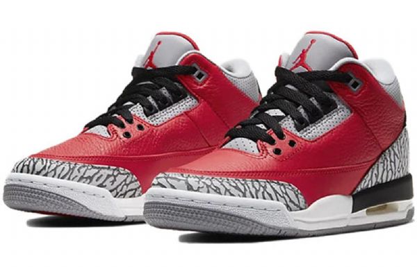 Nike Air Jordan 3 Retro Se Gs Koripallokengät Miehille Punainen Harmaa