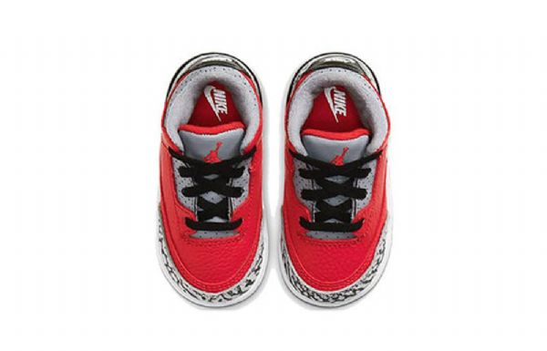 Nike Air Jordan 3 Retro Se Td Koripallokengät Lapsille Punainen Harmaa