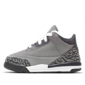 Nike Air Jordan 3 Retro Td Koripallokengät Lapsille Harmaa