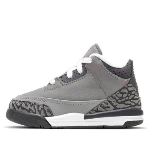 Nike Air Jordan 3 Retro Td Koripallokengät Lapsille Harmaa