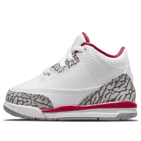 Nike Air Jordan 3 Retrotd Kengät Lapsille Valkoinen Punainen