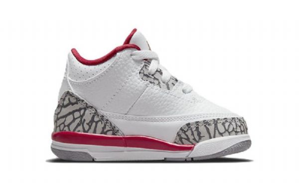 Nike Air Jordan 3 Retrotd Kengät Lapsille Valkoinen Punainen