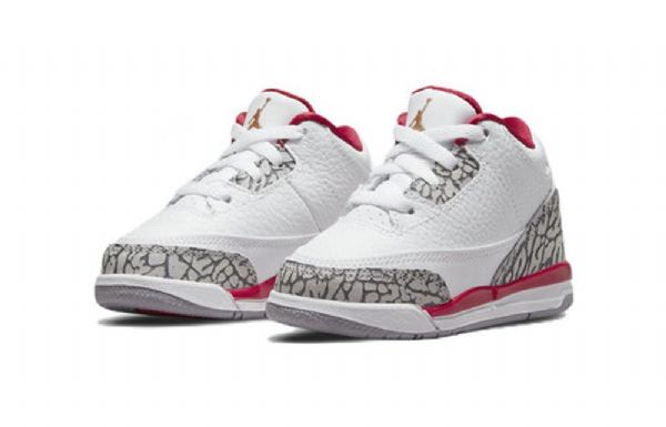 Nike Air Jordan 3 Retrotd Kengät Lapsille Valkoinen Punainen