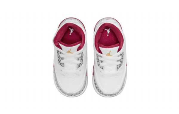 Nike Air Jordan 3 Retrotd Kengät Lapsille Valkoinen Punainen