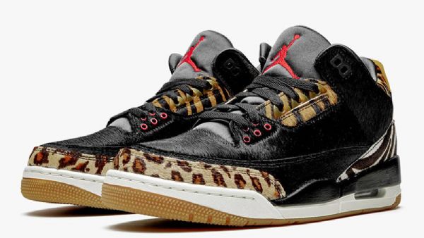 Nike Air Jordan 3 Se Animal Mokka Kengät Miehille Mustat