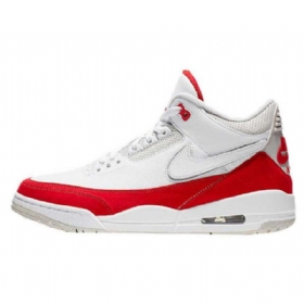 Nike Air Jordan 3 Tinker Kengät Miehille Valkoinen Punainen