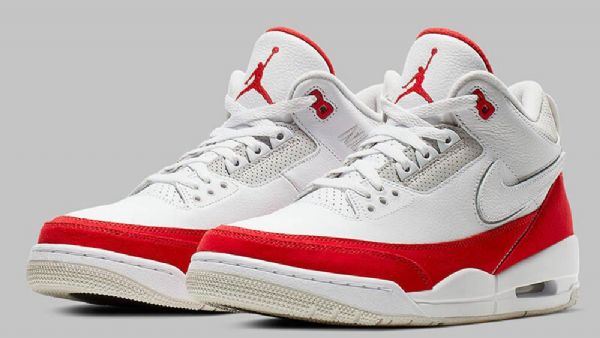 Nike Air Jordan 3 Tinker Kengät Miehille Valkoinen Punainen