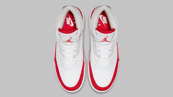 Nike Air Jordan 3 Tinker Kengät Miehille Valkoinen Punainen