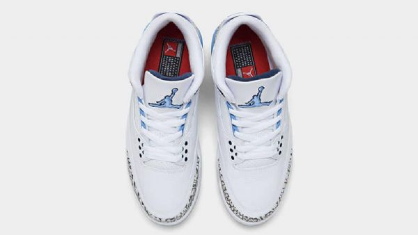 Nike Air Jordan 3 Unc Kengät Miehille Valkoinen