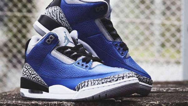 Nike Air Jordan 3 Varsity Royal Kengät Miehille Sininen Harmaa