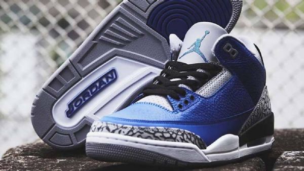 Nike Air Jordan 3 Varsity Royal Kengät Miehille Sininen Harmaa