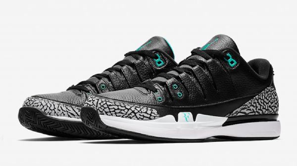 Nike Zoom Vapor Air Jordan 3 Atmos Jade Kengät Miehille Mustat