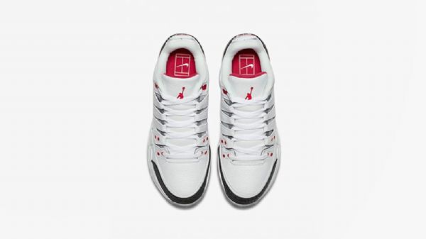 Nike Zoom Vapor Tour Jordan 3 Four Kengät Miehille Harmaa