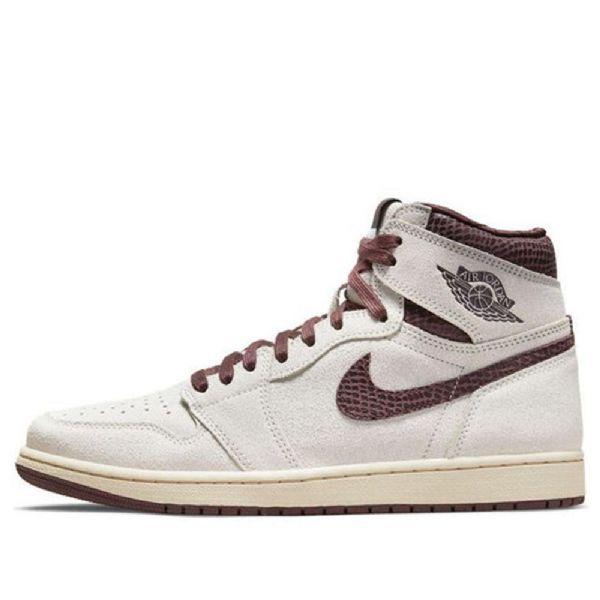 Nike A Ma Maniére Air Jordan 1 Korkeat Topit Og Retro Koripallokengät Miehille Vaaleanharmaa