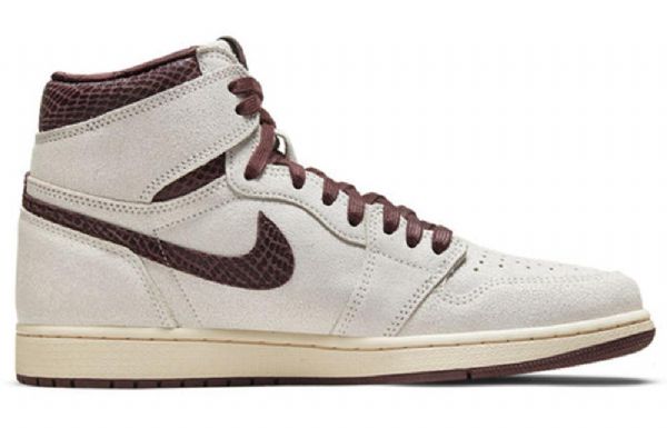 Nike A Ma Maniére Air Jordan 1 Korkeat Topit Og Retro Koripallokengät Miehille Vaaleanharmaa