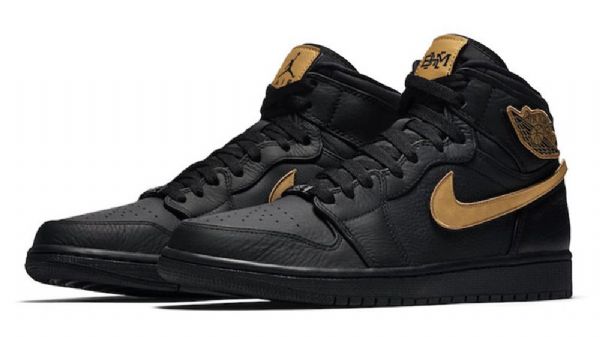 Nike Air Jordan 1 Bhm Kengät Miehille Mustakulta