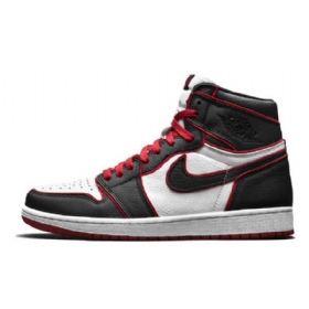 Nike Air Jordan 1 Bloodline Kengät Naisille Musta Valkoinen Punainen