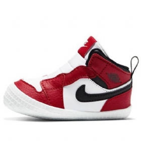 Nike Air Jordan 1 Bootie Td Kengät Lapsille Valkoinen Punainen