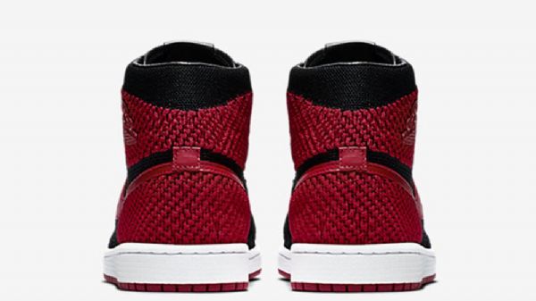Nike Air Jordan 1 Flyknit Kielletyt Kengät Miehille Musta Punainen
